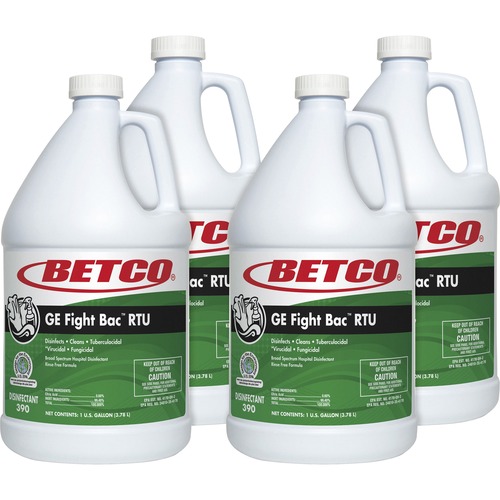 Disinfectant, Hospital-Grade, No Rinse, 1 Gallon, Clear 4/CT