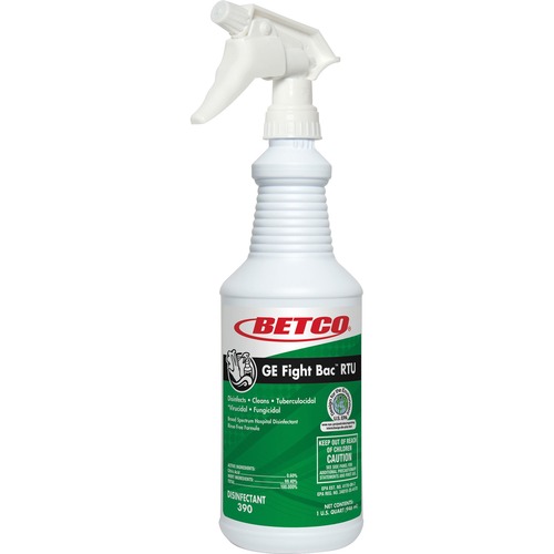 Disinfectant, Hospital-Grade, No Rinse, 32 oz, Clear