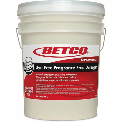 Detergent, Dye/Fragrance-Free, Concentrated, 5 Gallon, Clear