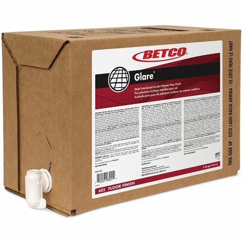 Floor Finish, Glare, High Gloss, 5 Gallon Bag In Box