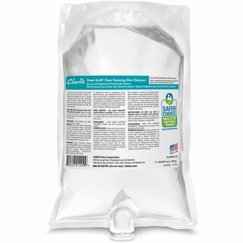 Skin Cleanser, Foaming, For Clario Dispensers, 1000ml, Straw 6/CT