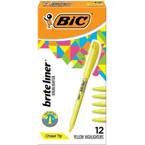 Highlighter, Briteliner, Yellow 12/DZ