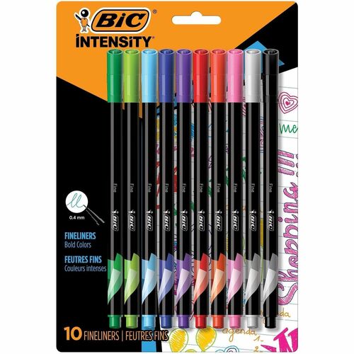 Pen, Felt Tip, 0.4mm, Ast 10/PK