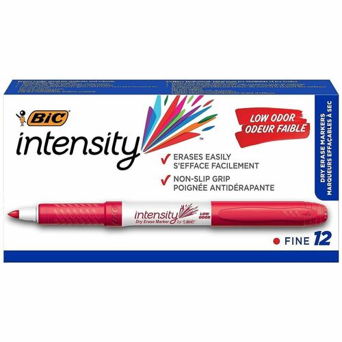 Marker, Dry Erase, Grip, Red 12/DZ
