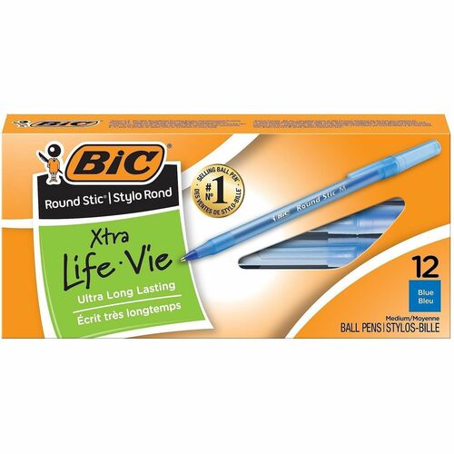 Pen, Roundstick, Ballpoint, Medium, Blue 12/DZ