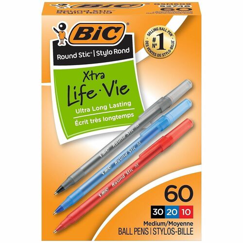 Pen, Round Stick, 1.0 Millimeter, Assorted, 60 60/BX