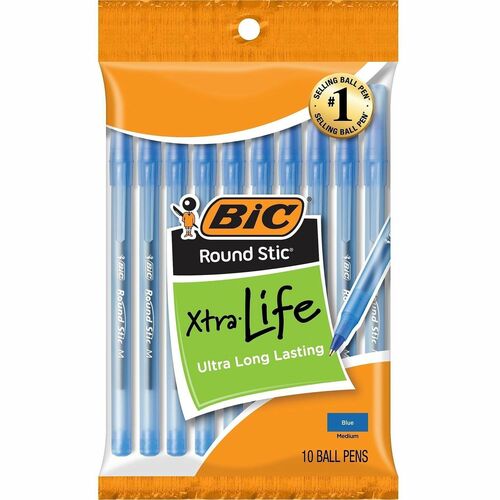 Pen, Round Stick, Beige 10/PK