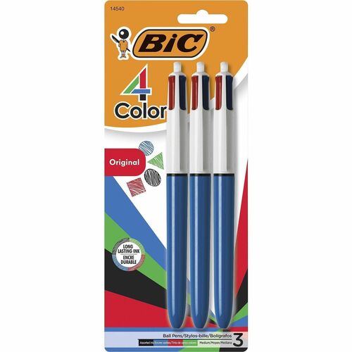 Pen, 4 Color, Retractable, Ast