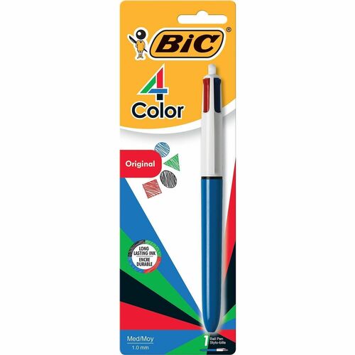 Pen, Ballpoint, Retractable, 4 Color, 1/Cd