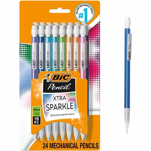 Pencil, Mech, 0.7 Millimeter, Assorted 24/PK