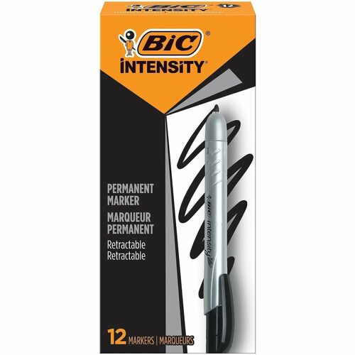 Marker, Permanent, Right Tip, Fine, Black 12/DZ