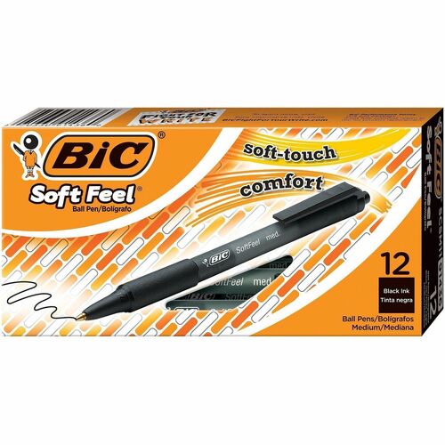 Pen, Retractable, Ballpoint, Medium Point, Black Barrel/Ink 12/DZ
