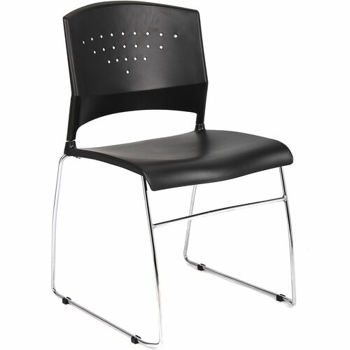 Chair, Side, Stacking, Black