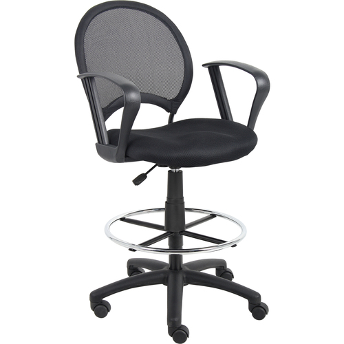 Stool, Drafting, Mesh, Black