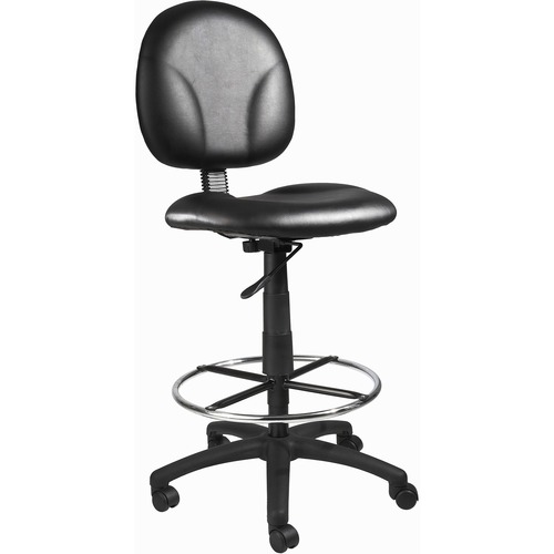 Stool, Armless, Vinyl, Black