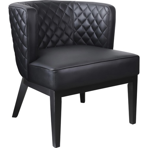 Chair, Black, Guest, Quilted