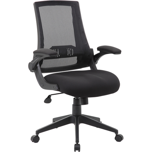 Chair, Task, Flip Arm, Mesh, Black