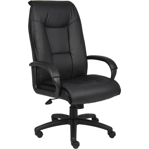 Chair, Black, Executive, Leather Plus