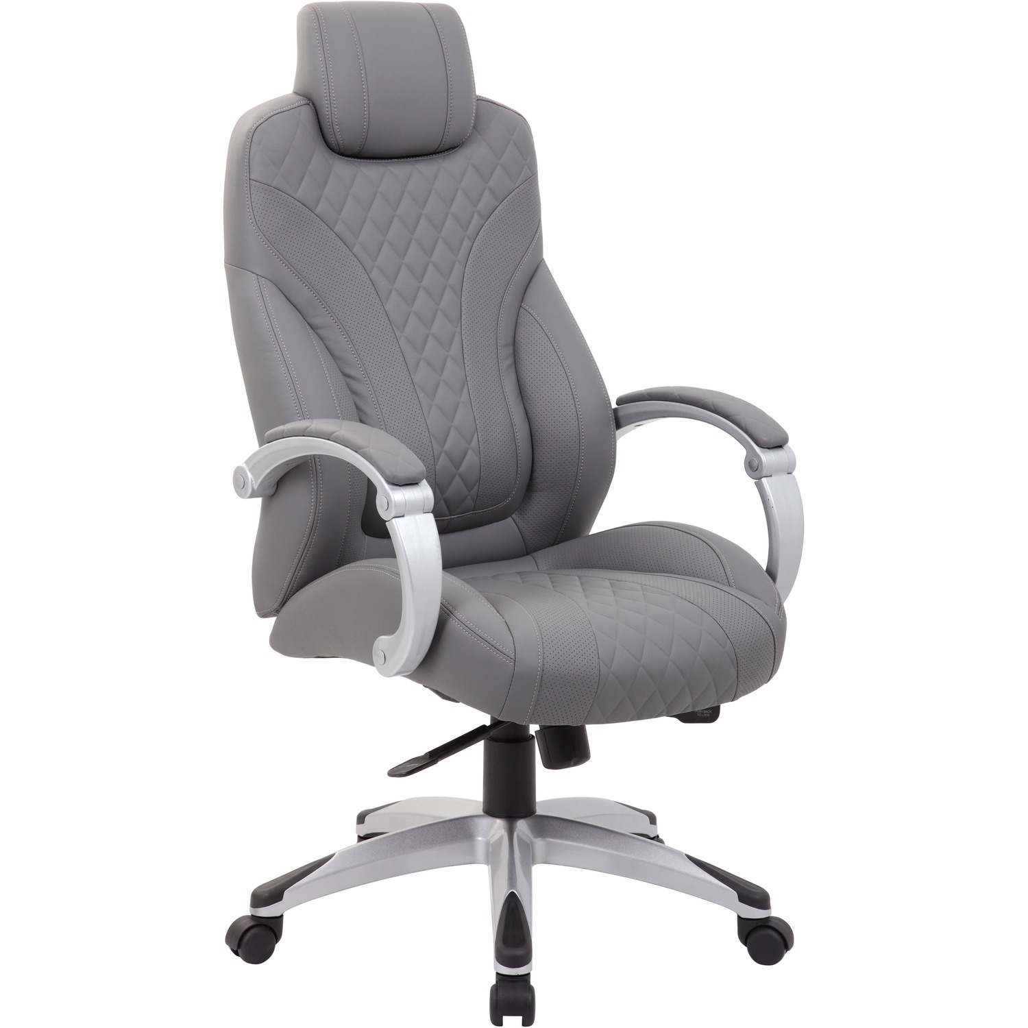 Chair, Executive, Vinyl, Gray