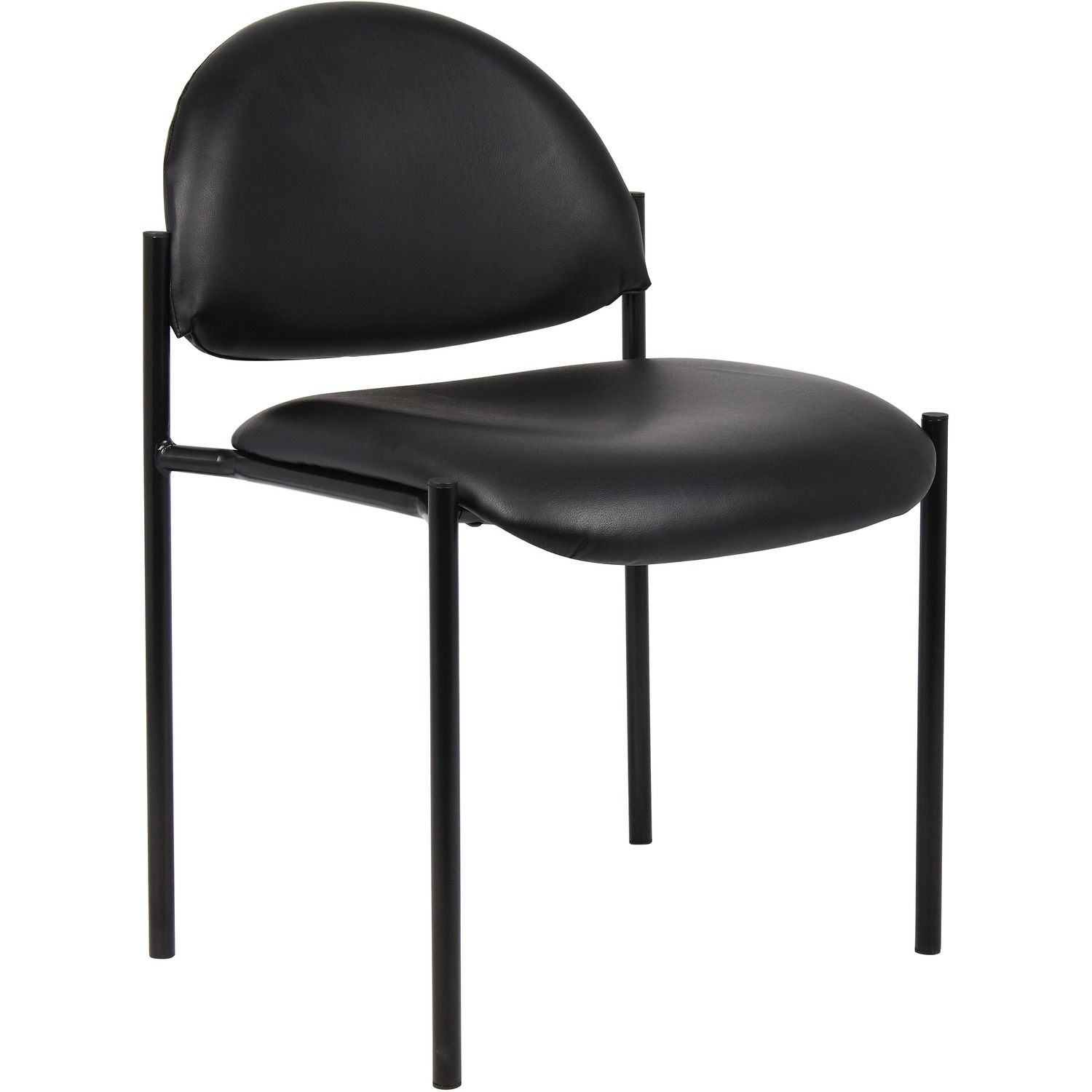 Chair, Stacking, Vinyl, Black