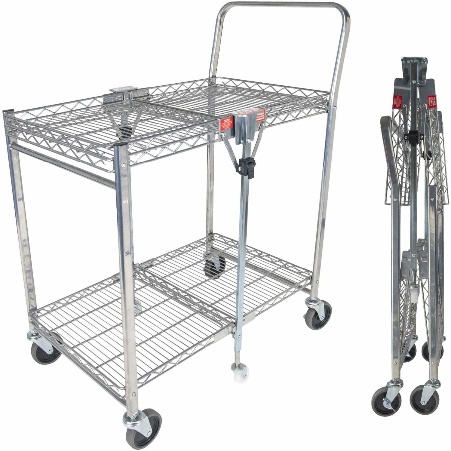 Cart, Stow-Away, Small, Chrome