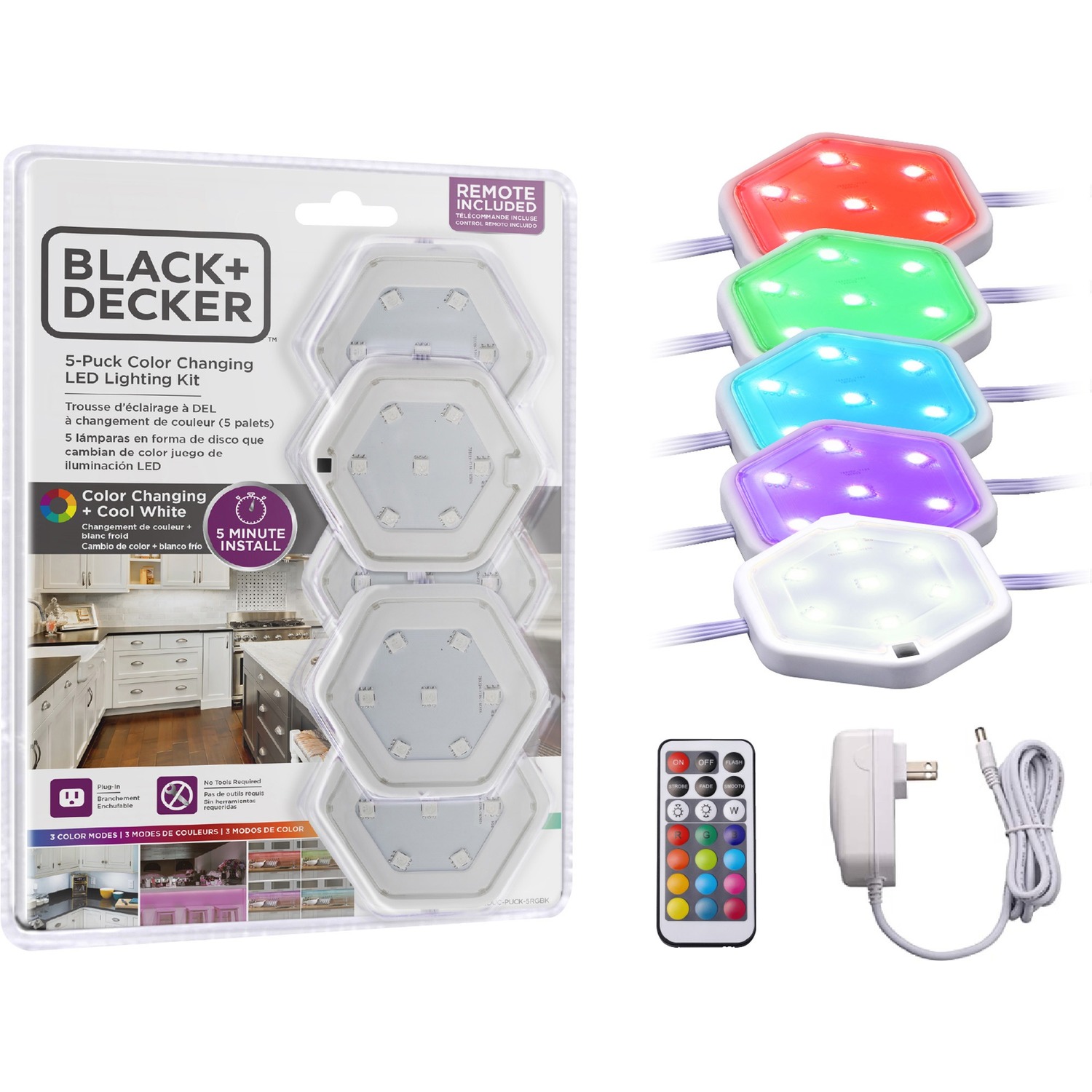 Light, Puck, 5 Red, Green, Blue, Black