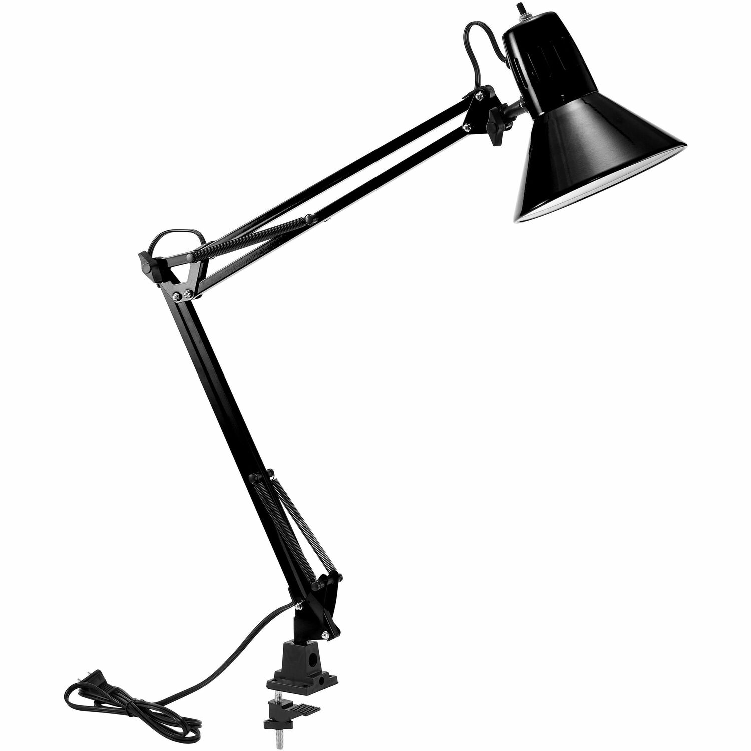 Lamp, Clamp, Swing Arm, Black
