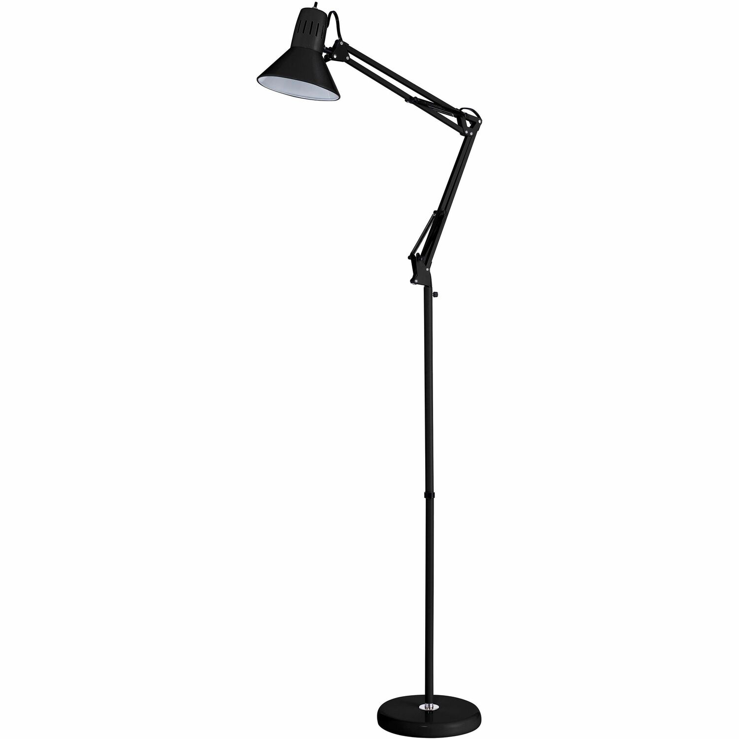 Lamp, Floor, Swing Arm, Black