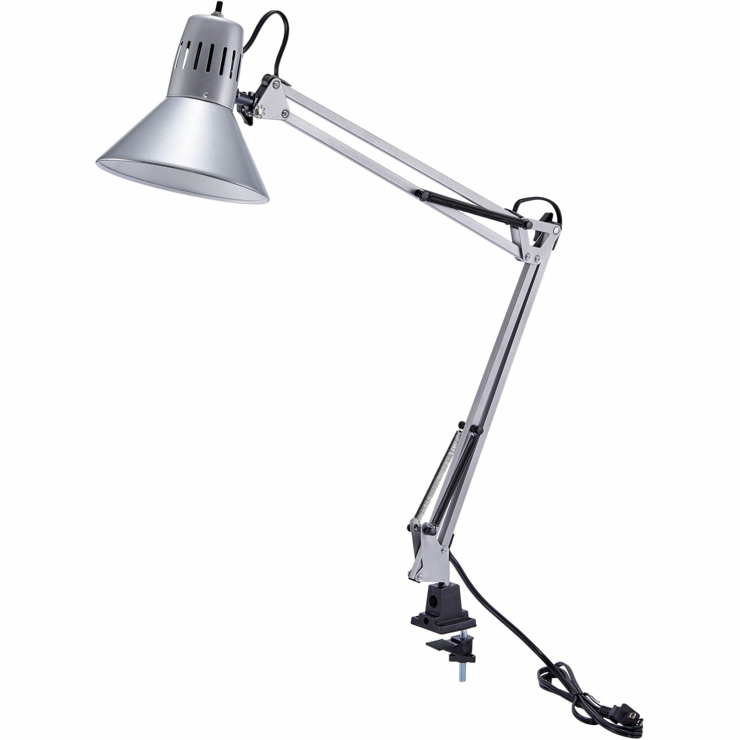 Lamp, Clamp, Swing Arm, Gray