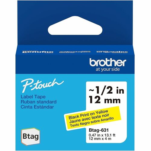 Tape, Label, Btag, Black On Yellow