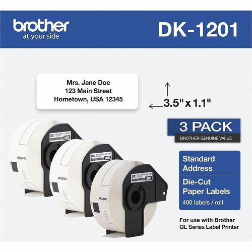 Label, 1.1" x 3.5" 3/PK