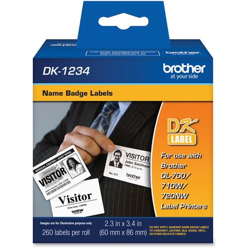 Label, Badge, Adhesive, White, 260 260/RL
