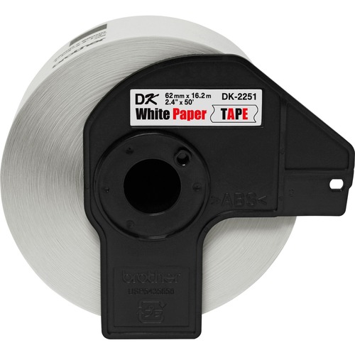 Label, 2.4" x 50', Black/Red On White