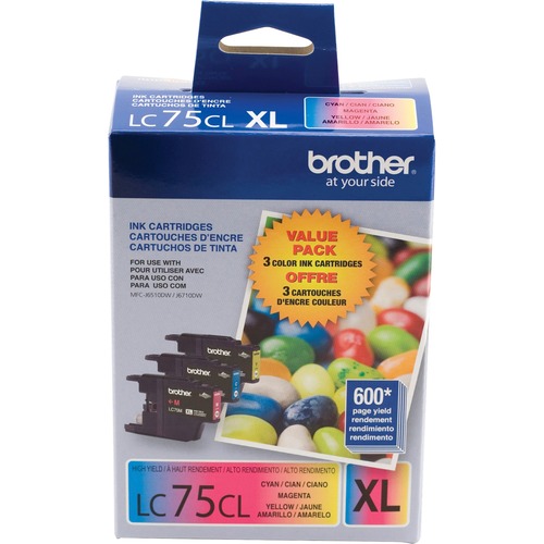 Cartridges, Ink, High Yield, Cyan, Magenta & Yellow 3/PK