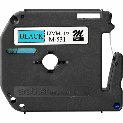 Tape, Labeling, 1/2", Black/Beige