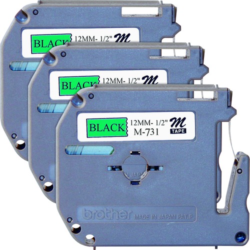 Tape, Metal, 1/2", Black/Green 3/BD