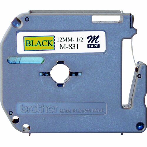 Tape, Label, 1/2", Black/Gold