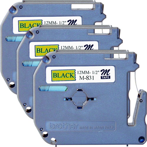 Tape, Label, 1/2", Black/Gold 3/BD