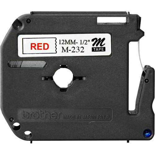Tape, Label, 1/2", Red/White