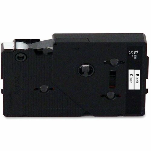 Cartridge, Tape, 1/2", Black/Clear 2/PK