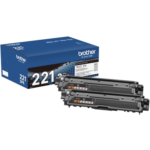 Cartridge, Laser, TN221, Black 2/BX