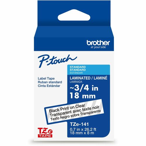 Cartridge, Tape, 3/4", Black/Clear