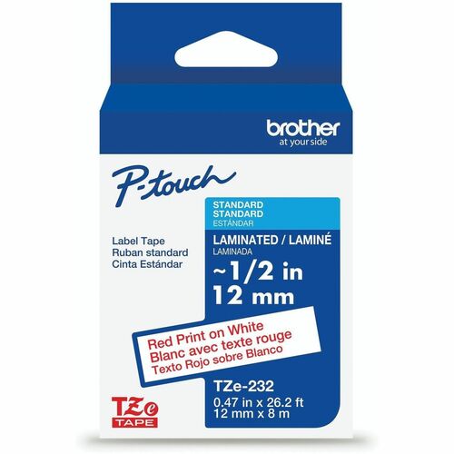 Cartridge, Tape, 1/2", Red/White