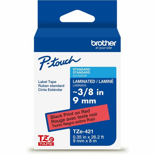 Cartridge, Tape, 3/8", Black/Red