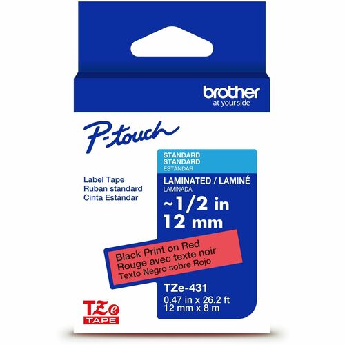 Cartridge, Tape, 1/2", Black/Red