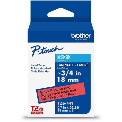 Cartridge, Tape, 3/4", Black/Red