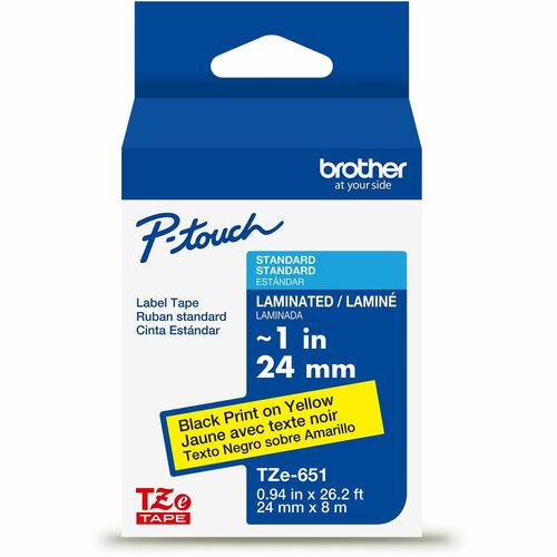 Cartridge, Tape, 1" Black/Yellow