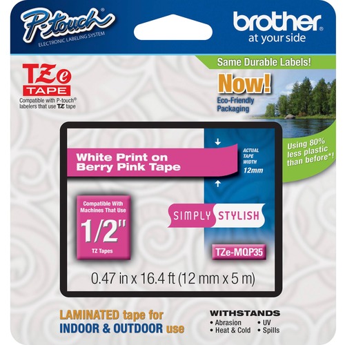 Tape, Tze, 12 Millimeter, White Berry