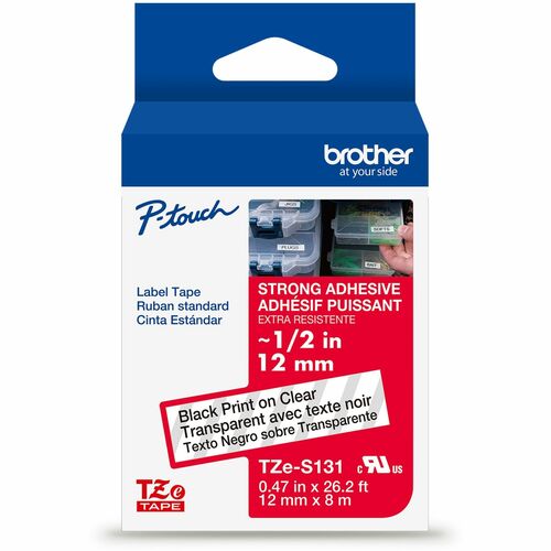 Tape, Industrial, 1/2" Black/Clear