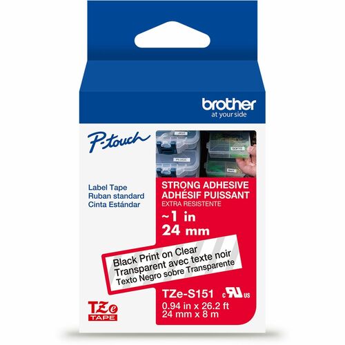 Tape, Industrial, 1" Black/Clear
